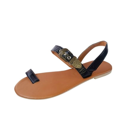 

crtigd Women s Flip Flops Size 10.5 Shoes Sandals Ethnic Beach Sandals Female Style Flat Bohemian Slipper Women s sandals