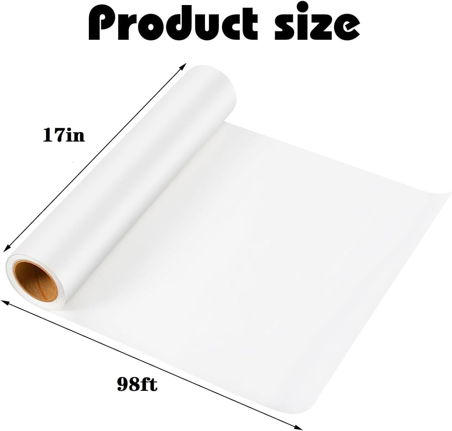 TAVENE White Drawing Paper Roll 17"×1181" Large Art Easel Paper Roll, White Wrapping Paper Kraft Bulletin Board Poster Banner Paper for Crafts