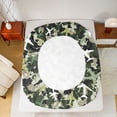 thumbnail image 5 of Homewish Cartoon Airplane Kids Bed Sheets, Green Retro Camouflage King Sheets, Boy Aircraft Vehicle Sheet Set, Lightweight Room Decor, 4 Pieces, 5 of 7