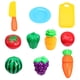 thumbnail image 1 of 1 juego de 10 piezas de mini juego de comida para cortar frutas y verduras, juego de simulación de comida, juguetes de cocina, divertido juego de cortar frutas y verduras., 1 of 6