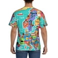 thumbnail image 2 of Naloa Cartoon Map Of Europe Men's T-Shirt Sport T-shirt Men's Basic Tee Casual Men's Shirt, Round Neck, Short Sleeves - XX-Large, 2 of 5