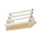 thumbnail image 5 of Expositor de anillos, joyero portátil, base de madera, soporte para anillos desmontable Cuero blanco, 5 of 9