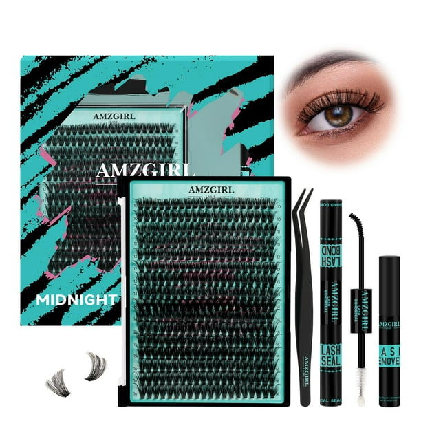 Kit de racimos de pestañas AMZGIRL LASH 320 piezas 60D DIY individual