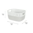 thumbnail image 5 of Simplify 4 Pack 2-Tone Decorative Medium Storage Basket Plastic in Heather Grey, 5 of 7