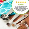 thumbnail image 3 of Set of 8 round stainless steel measuring spoons with handy leveler, easy to read markings for measuring dry or liquid ingredients, medications etc., 3 of 5