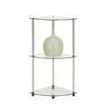 thumbnail image 2 of Convenience Concepts Designs2Go Classic Glass 3 Tier Corner Shelf, Multiple Finishes, 2 of 4