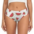 thumbnail image 1 of Balery Hand Drawn Watermelon Ropa Interior de Algodón para Mujer con Dibujo – Braguitas Cómodas y Elásticas, Estilo Clásico-4X-Large, 1 of 6