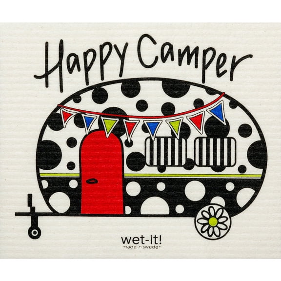 Swedish Treasures 1015293 Super Absorb Happy Camper Wet-It Cloth