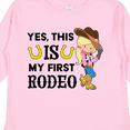 thumbnail image 4 of Inktastic Yes, This is My First Rodeo- Cowgirl in Hat and Boots Girls Long Sleeve Toddler T-Shirt, 4 of 5