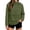 Green, variant on Women's Anorak Jacket Half Zip Hooded Long Sleeve Drawstring Hem Windbreaker Jackets with Kangaroo Pocket for Workout Gym Running Gray
