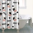 thumbnail image 4 of White Cow Moo Pattern Shower Curtain 36"x72" ,Bathroom Decorative Shower Curtains Set with 12 Hooks,Modern Waterproof Washable Shower Curtain, 4 of 6
