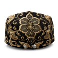 thumbnail image 3 of CHAQLIN Golden Floral Newsboy Hat for Holiday Daily Commuting, Polyester Retro Forward Flat Cap Lightweight All Match for Men and Women, 3 of 4