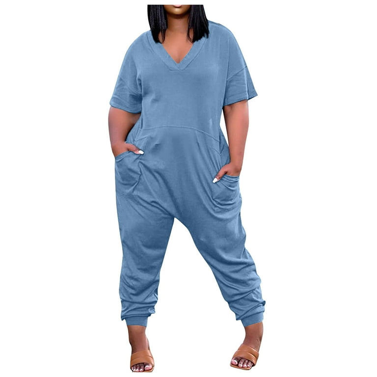 Casual Solid Color Short Sleeve Bell Sleeve Jumpsuits Casual Solid Color Short Sleeve Bell Sleeve Jumpsuits