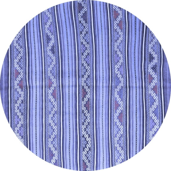 Ahgly Company Indoor Round Southwestern Blue Country Area Rugs, 3' Round