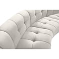 thumbnail image 5 of Maklaine 14-Piece Modular Contemporary Velvet Sectional Sofa in Cream, 5 of 8