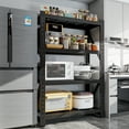 thumbnail image 6 of 4-Tier Storage Shelves,79" H Heavy-Duty Garage Shelving Unit,Adjustable Industrial Metal Shelf System,4,000lbs Capacity,Tool Organizer for Garage,Workshop,48" W*24" D*79" H,Black, 6 of 9