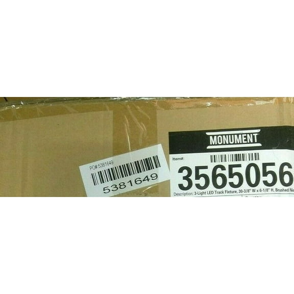 (1)Monument 30-3/8 in. 3-Light Brushed Nickel Track Lighting Kit