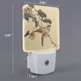 thumbnail image 2 of Cauagu Vintage Bird Print LED Nightlight,0.5W Night Lights Plug into Wall 1 Pack with Dusk-to-Dawn Light Sensor Soft Glow Lamp for Bathroom Adult Hallway-US, 2 of 7