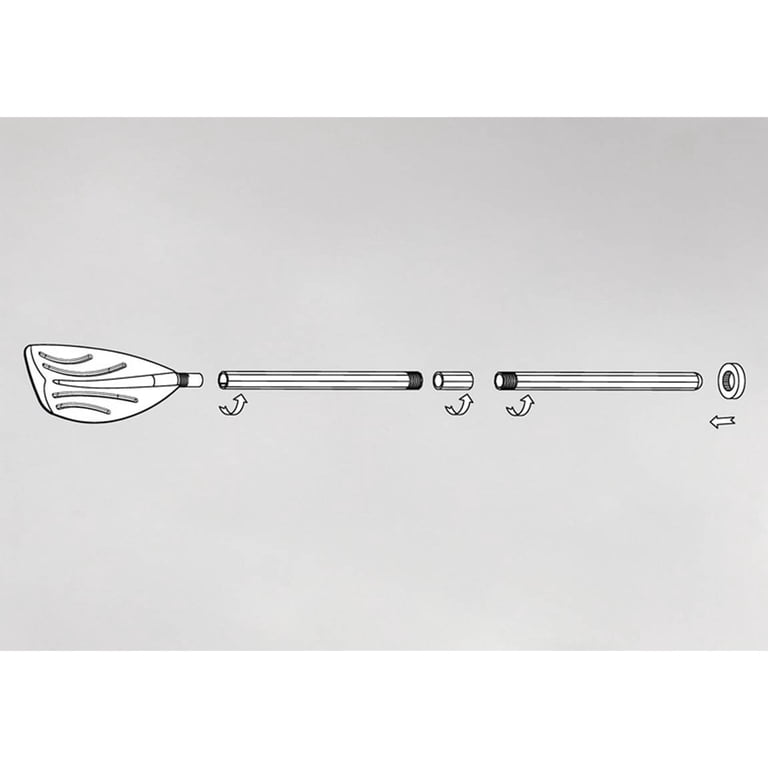 Telescopic Oar AquaTrack Yellow Mini Paddle - For Boats, Canoes ...