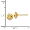 thumbnail image 4 of 14K Yellow Gold 6.2mm Puff Circle Post Earrings - 6mm, 4 of 6