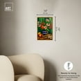 thumbnail image 5 of Floral Vase And Fruits Flowers In Vase Paintings Canvas Wall Art by Art Remedy, Gold Floater Frame, 11.5" x 16.5", 5 of 7