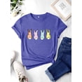 thumbnail image 6 of ZXSXSY Cute Easter T-Shirts for Women Bunny Print Graphic Tees Crewneck Short Sleeve Tops, 6 of 8