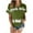 Army Green, variant on Fesfesfes Women Plus Size Short Sleeve Women's Fashion Printed T-shirt Short Sleeves Blouse Round Neck Casual Tops Sweatshirt for Women 4(S)