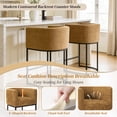 thumbnail image 4 of ClinQ Counter Height Bar Stool Set of 1, 26 in Fabric Upholstered Seat, Metal Legs for Indoor Dining Room and Kitchen Island, Yellow, 4 of 5