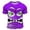 Purple, variant on Mens Casual Shirts Style Emoticon Printed Crew Neck Short Sleeved Compression Shirt Men,Purple,M