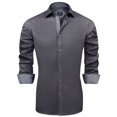 thumbnail image 1 of Camisa de vestir J.VER para hombre, sin arrugas, corte regular, gris, 1 of 7