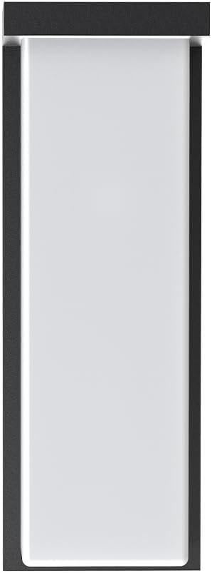 Euri Lighting EOL-WL61BK-1100esw, Outdoor LED Wall Light, Non-Dimmable, 3CCT Selectable 3K/4K/5K, 18/20/22W, 2160/2400/2619 lm, Matte Black, Wet Rated, Integrated LED Fixture Pack of 1