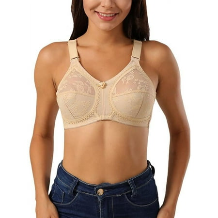 Underwire Lace Bra Women s Unlined Full Cup Non-Padded Full Bust Bra