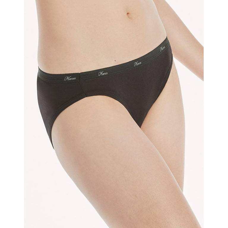 Hanes Women's Breathable Cotton Bikini Underwear, Black, 10-Pack 2