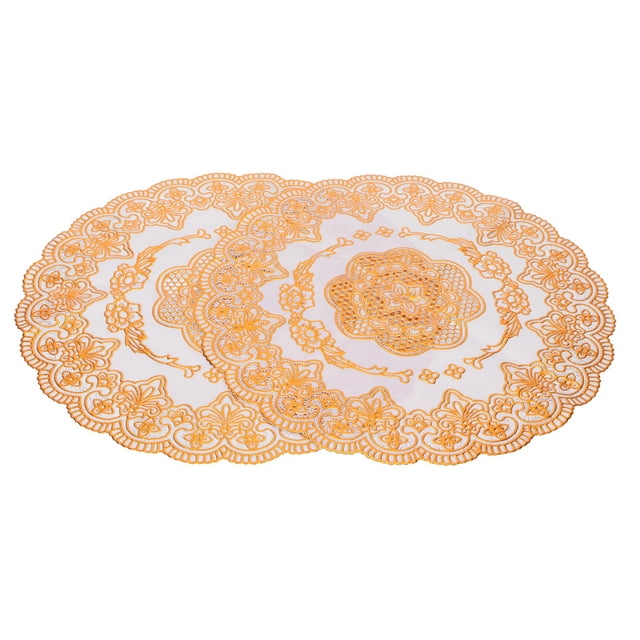 Paquete de 2 manteles individuales de 30 x 30 cm para bodas y fiestas, estilo 01 Golden Glamour
