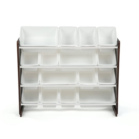 

UPPERI Toy Storage Organizer with 16 Storage Plastic Bins /White