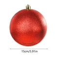 thumbnail image 3 of JeashCHAT 6 Inch Glitter Christmas Ball Ornaments, Large Shatterproof Plastic Ball Christmas Tree Hanging Decorations for Xmas Holiday Party Indoor Outdoor Decor, 3 of 6