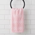 thumbnail image 2 of Unique Bargains Diamond Pattern Cotton Hand Towel Red 29" x 13", 2 of 8