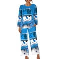 thumbnail image 6 of SwiftWear Cute Snowman Print Pajamas Set for Women Long Sleeve Tops and Pants 2 Piece Pjs Set Soft Sleepwear Christmas Nightwear 2XL, 6 of 6