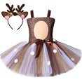 thumbnail image 4 of Disfraz de ciervo para niñas, disfraz de Halloween, Navidad, tutú, reno, alce, disfraz de fantasía, ropa de fiesta de cumpleaños para niñas de 1 a 12 años, 4 of 5