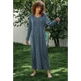 thumbnail image 2 of Avidlove Women's Long Sleeve Nightgown Long Sleepshirts Henley Sleep Dress Full Length Sleepwear, 2 of 6