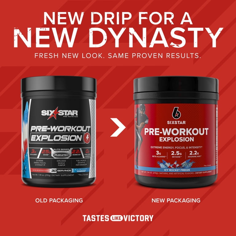Six Star Pro Nutrition Pre-Workout Explosion Drink Mix, Icy Rocket