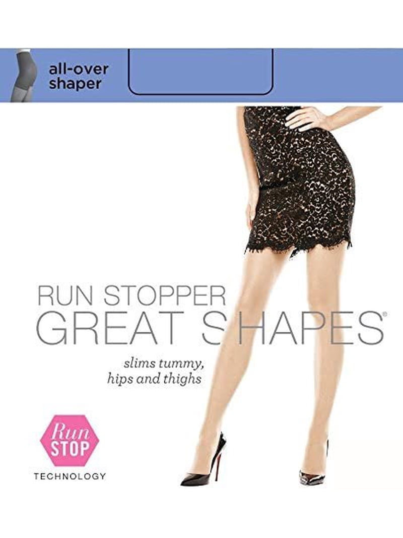 No Nonsense Women's Great Shapes Run Stop Sheer Pantyhose