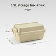 thumbnail image 1 of 0.9L Portable Mini Storage Box with Removable Lid, Durable & Easy-Clean Container for Camping, Barbecue Tools, Seasoning Bottles, and Small Items - Indoor/Outdoor Versatile Organizer, Beige Color, 1 of 6