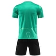 thumbnail image 4 of LJEFF Kids 2PC Soccer Uniform Set, Summer Quick Dry Elastic Waist Short Sleeve Boy Sports Outfit Green Size 20, 4 of 5