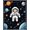 Navy Blue Multicolor, Pattern 13, variant on ODIKA 8'x10' Washable Area Rug Durable, Non-Slip Playroom Rocket Galaxy Motifs Science Theme Classroom Themed for Living Room, Under Sectional, Family
