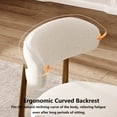 thumbnail image 4 of Leumius Dining Chairs Set of 2,Upholstered Dining Chairs with Curved Backrest, Modern Kitchen & Dining Room Chairs with Metal Leg for Dining Room, Restaurant,Walnut+Beige, 4 of 12