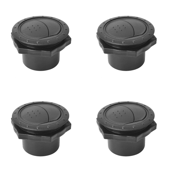 Peggybuy Universal 60mm Round A/C Air Outlet Vent for RV Bus Boat Yacht (Black)