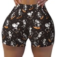 thumbnail image 2 of Junzan Jumping Skull Pattern Women Workout Impact Shorts,Scrunch Short Gym Yoga Running Sport Scrunch Butt Lifting Shorts-Small, 2 of 8