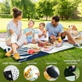 thumbnail image 4 of Picnic Blankets Camping Blanket 80" X 60" Extra Large Waterproof with Carry Strap Portable Outdoor Picnic Mat 3-Layer Camping Blanket for Hiking, Travel, Park, Music Festival, Grass Lawn, 4 of 6