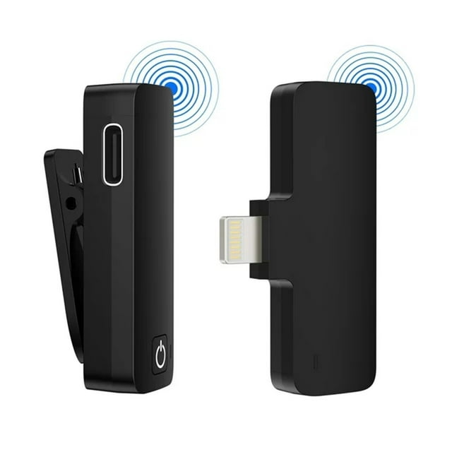 Ltdhehe Wireless Microphone For IPhone IPad 8H Lavalier Lapel Mini Portable Hidden Microphone For Video Recording Vlog Interview Live Stream